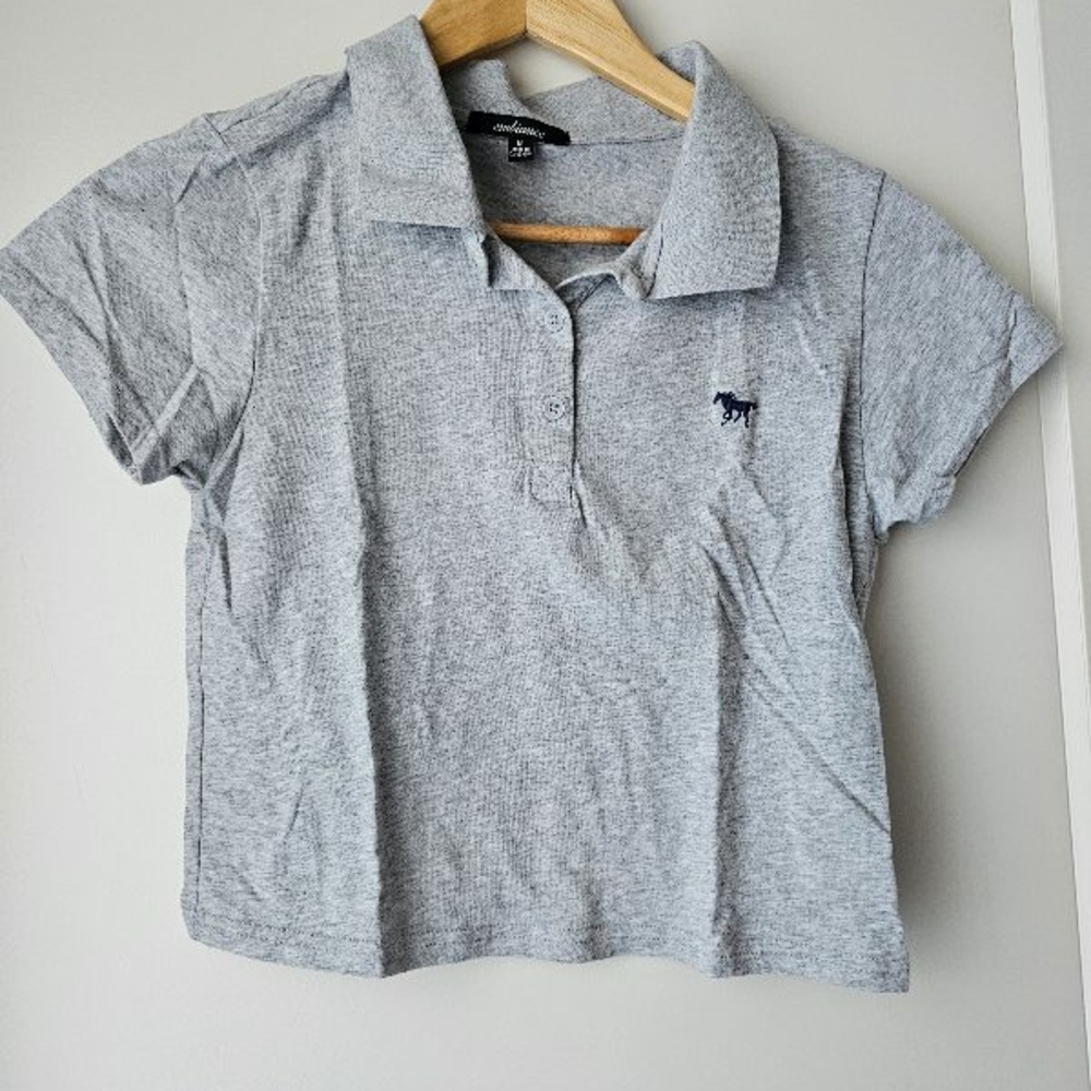 Gray Kids Polo Shirt